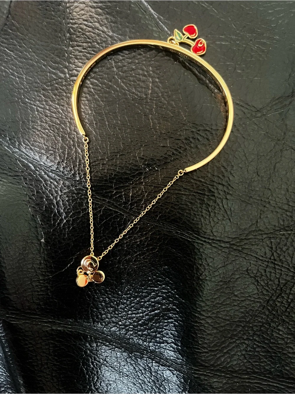 New Coach Cherry Charm Bangle Bracelet